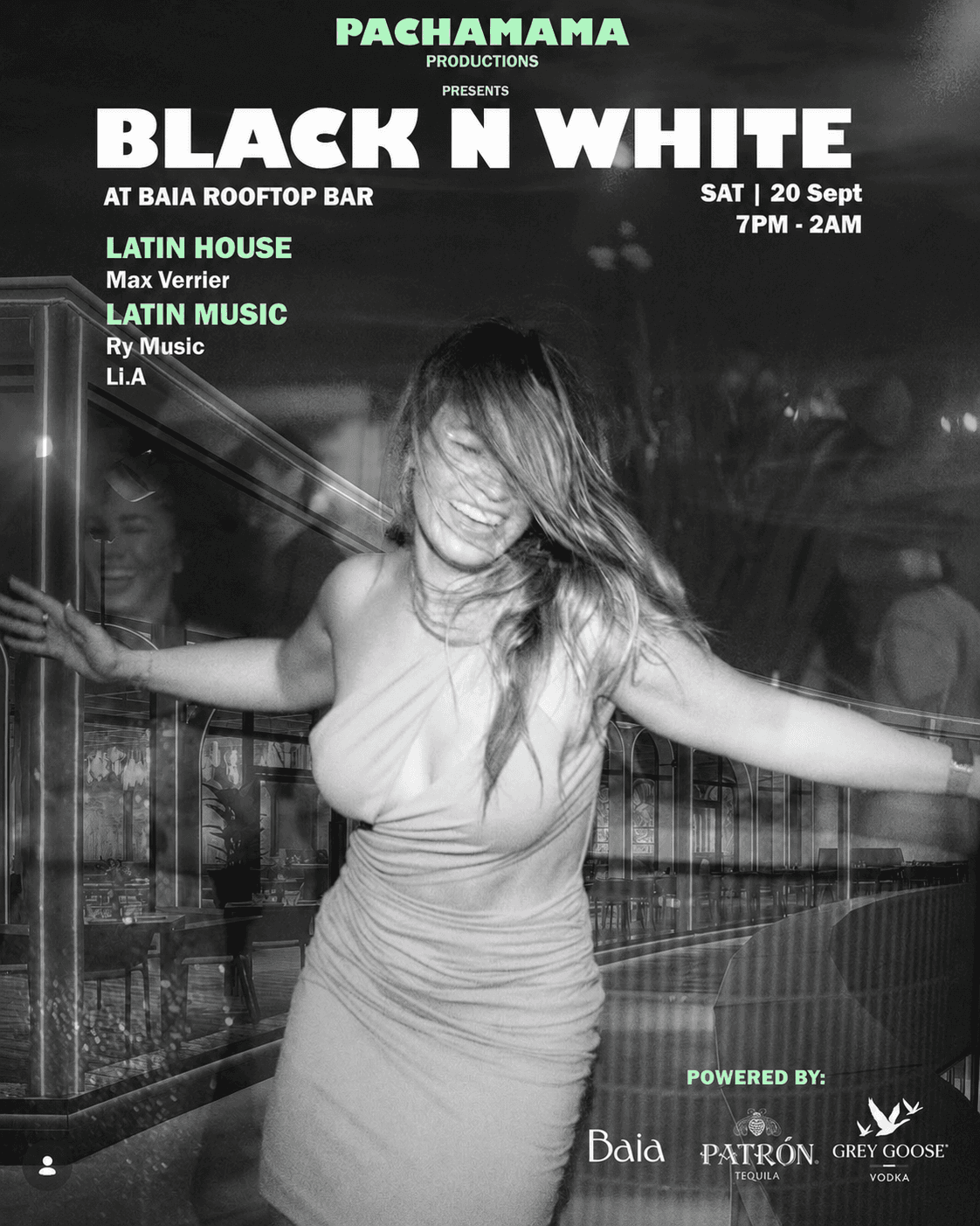 Black & White at Baia Rooftop Bar